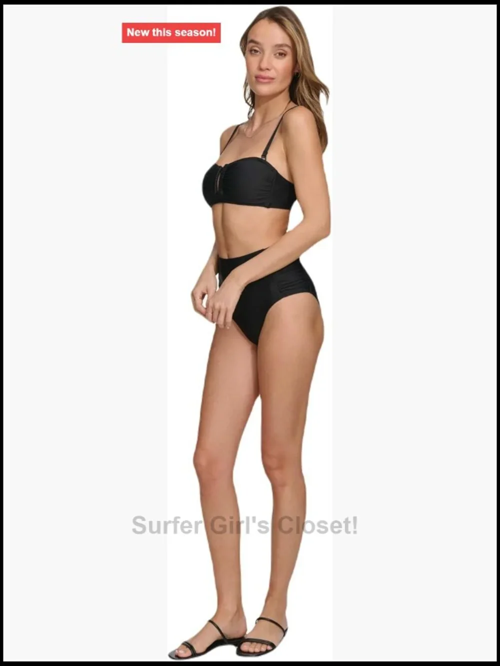 Classic Bandeau Bikini Set with Tummy Control - Nylon Spandex